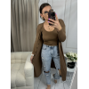 Set Kardigan + top brązowy Madewell